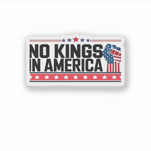 No Kings In America USA Minimal Clean シール (正面)