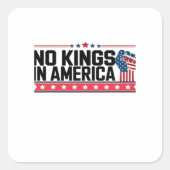 No Kings In America USA Minimal Clean スクエアシール (正面)