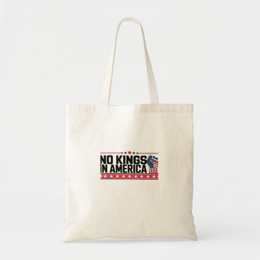 No Kings In America USA Minimal Clean トートバッグ (正面)