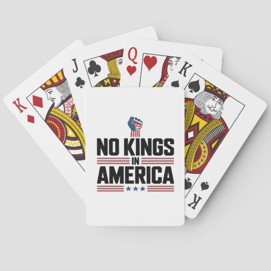 No Kings In America USA Retro Classic トランプ (裏面)