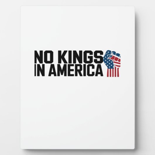No Kings In America USA Vintage Graphic フォトプラーク (正面)