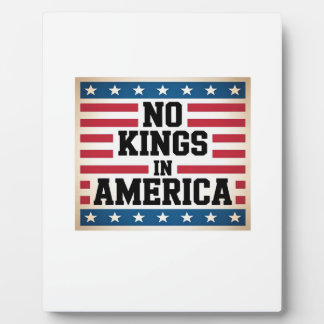 No Kings In America USA Vintage Graphic フォトプラーク