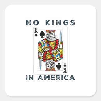 No Kings In America We The People Creative Style スクエアシール