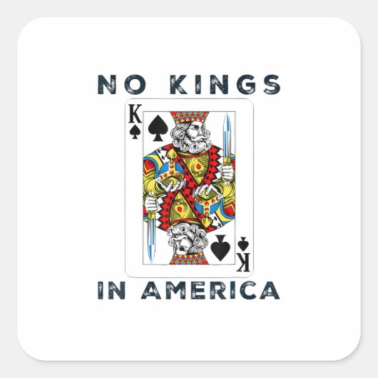 No Kings In America We The People Creative Style スクエアシール (正面)