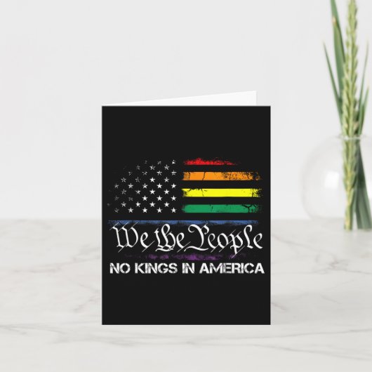 No Kings In America We The People Political Flag M カード (正面)