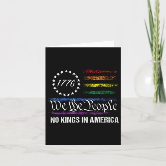 No Kings In America We The People Political Flag M カード (正面)