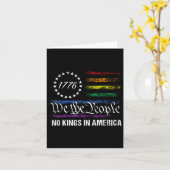 No Kings In America We The People Political Flag M カード (黄色い花)