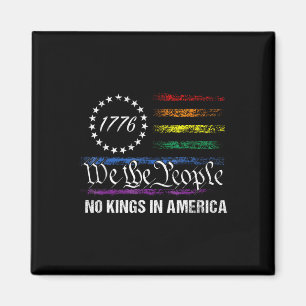 No Kings In America We The People Political Flag M マグネット