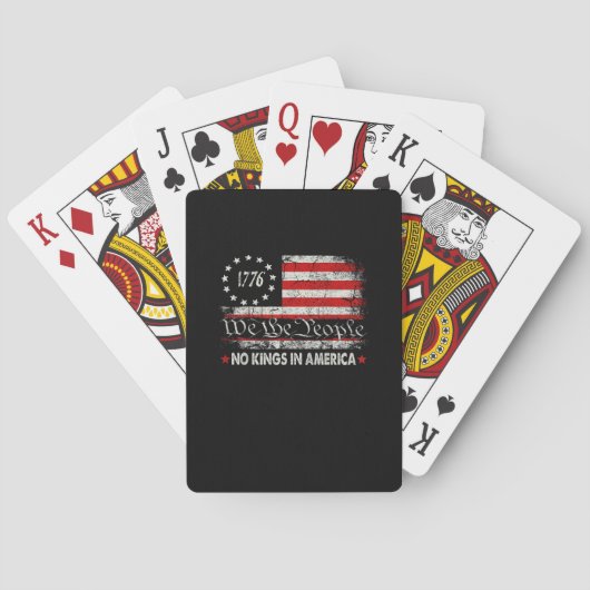 No Kings In America We The People Retro Cool トランプ (裏面)