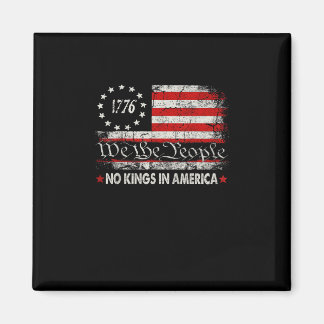 No Kings In America We The People Retro Cool マグネット