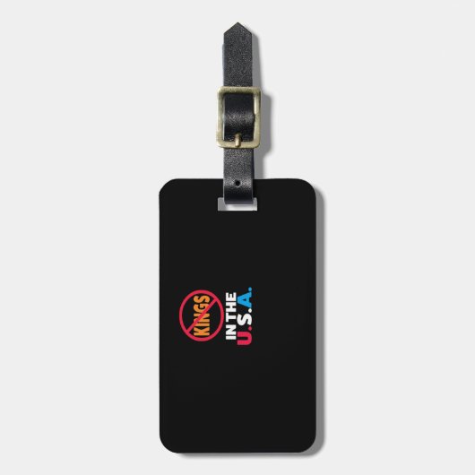 No Kings In The USA ラゲッジタグ (正面縦)