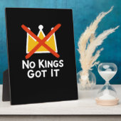 No Kings It - 人民に反抗する反暴政 1 フォトプラーク (側面)