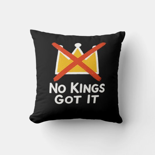 No Kings It - 人民に反抗する反暴政Tシャツ 1 クッション (正面)