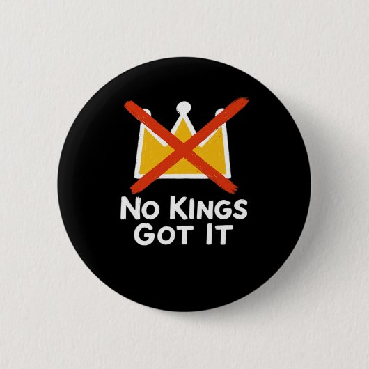 No Kings It - Defiant To The People Anti-Tyranny 1 缶バッジ (正面)