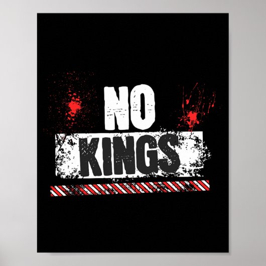 No Kings No Authoritaries Trump March Walk Stand ポスター (正面)