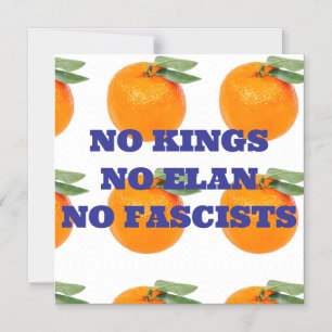 NO KINGS NO ELAN NO FASCISTSマグネット マグネット招待状