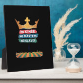 No Kings No Masters No Slaves Anti Authoritarian P フォトプラーク (側面)