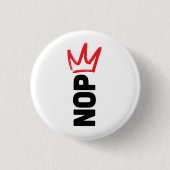 No Kings / NOPE button 缶バッジ (正面)