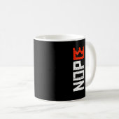 No Kings Nope Repeat Sign Horizontal はっきりした文字 コーヒーマグカップ (正面右)