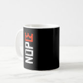 No Kings Nope Repeat Sign Horizontal はっきりした文字 コーヒーマグカップ (正面左)