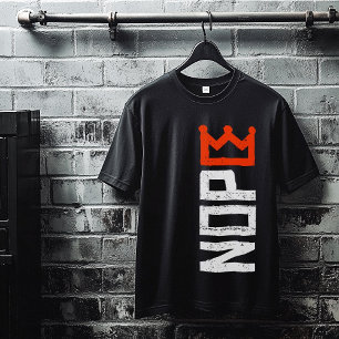 No Kings Nope Repeat Sign Vertical はっきりした文字 Tシャツ