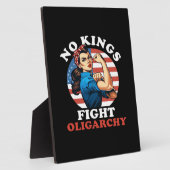No Kings Oligarchy Retro Classic フォトプラーク (側面)
