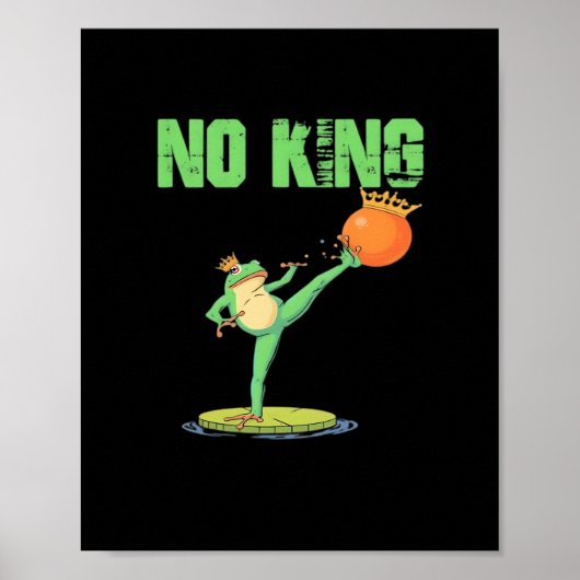 No Kings Portland Frog Protest – Funny Anti-Author ポスター (正面)