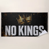 No Kings Protest ビーチタオル (正面)