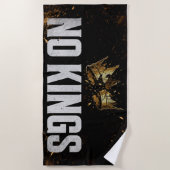 No Kings Protest ビーチタオル (正面)