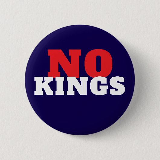 NO KINGS Protest 缶バッジ (正面)