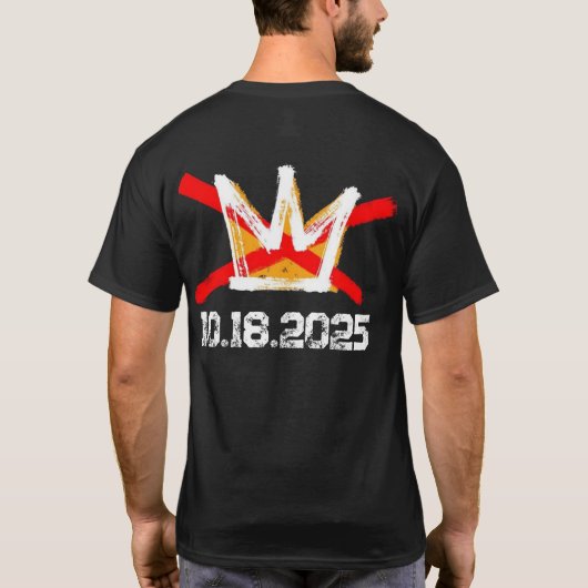 No Kings Protest-2025 Tシャツ (裏面)