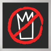 No kings protest crown logo ポスター (正面)