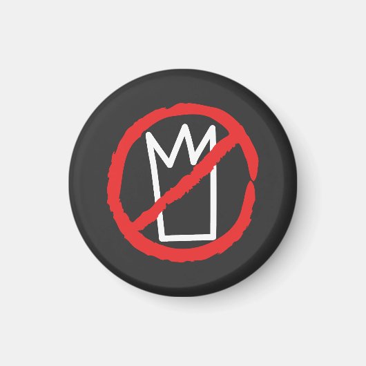 No kings protest crown logo マグネット (正面)