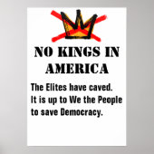 No Kings Protest poster - Ben Franklin Quote ポスター (正面)