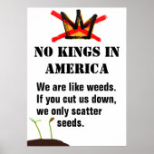 No Kings Protest poster - We are like weeds ポスター (正面)