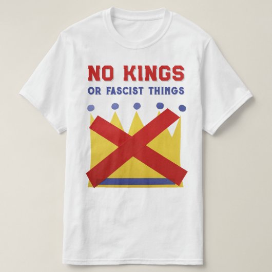 No Kings Protest Resist Tシャツ (デザイン正面)