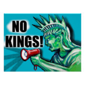 No Kings, protest Statue of Liberty ポスター (正面)