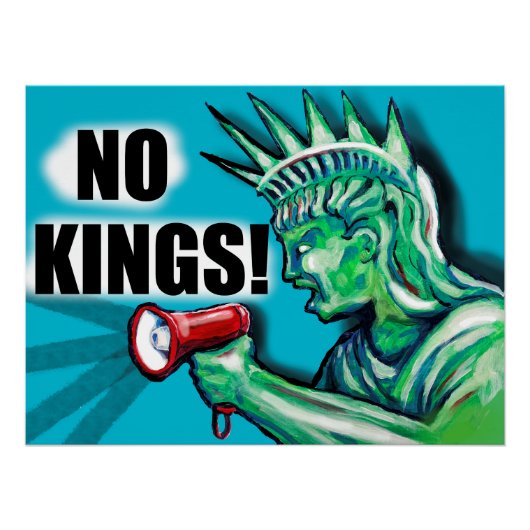No Kings, protest Statue of Liberty ポスター (正面)