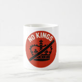 No Kings Protest Symbol コーヒーマグカップ (中央)