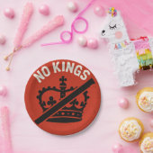 No Kings Protest Symbol ペーパープレート (パーティー)