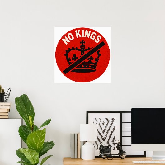 No Kings Protest Symbol ポスター