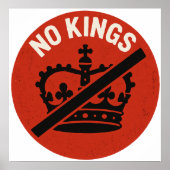 No Kings Protest Symbol ポスター (正面)