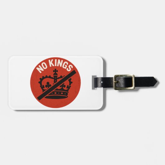 No Kings Protest Symbol ラゲッジタグ (正面横)