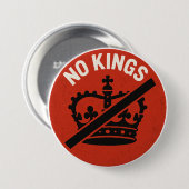 No Kings Protest Symbol 缶バッジ (正面&裏面)