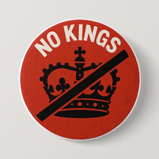 No Kings Protest Symbol 缶バッジ (正面)