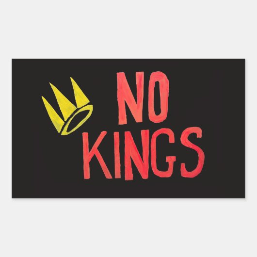 No Kings Proud to be An American Sign 長方形シール (正面)