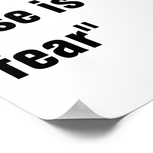 No Kings Repesterポスター – FDR引用文 – 勇気 ポスター (角)