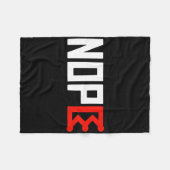 No Kings Repetition Sign Horizontal フリースブランケット (正面(横))
