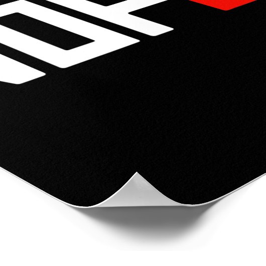 No Kings Repetition Sign Horizontal ポスター (角)