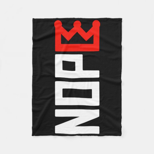No Kings Repetition Sign Vertical フリースブランケット (正面)